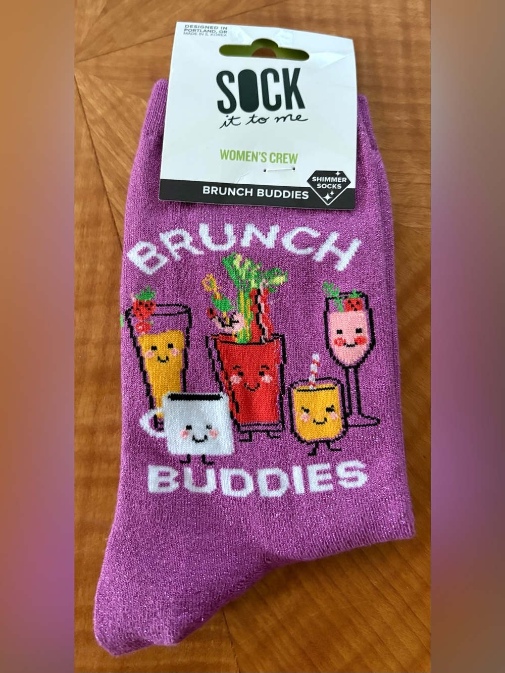 Sock It To Me Brunch Buddies Women's Crew Socks